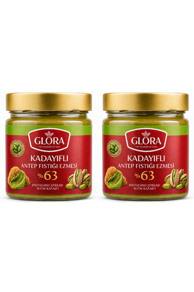 Glora Kadayıflı Antep Fıstığı Ezmesi (%63 Antep Fıstıklı) 200gr x 2 Adet