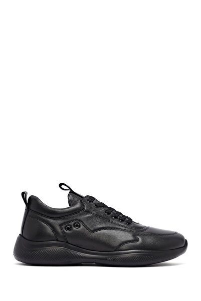 Derimod Men's Black Lace-Up Leather Sneaker 25Sfd642318