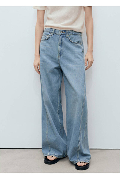 MANGO Woman Wideleg orta bel jean