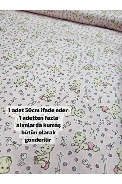 Home Poplin kumaş ( Pamuklu bebek desen 50 x 160 )