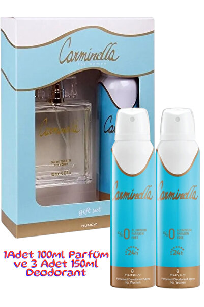 Carminella Kadın Parfüm Seti ( 100 ml Edt Parfüm 150 ml Deodorant ) +