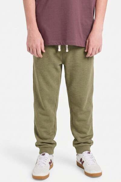 Cigit detaliu cu dungi Trening 1-10 ani, culoare olive