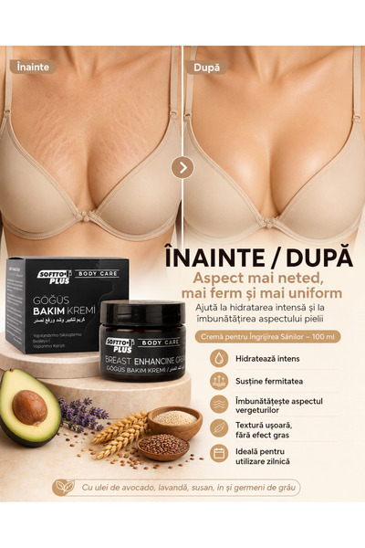 Softto Plus Cremă Pentru Îngrijirea Sânilor – crăp., hidr., elast., ferm., 10...