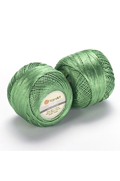 Yarnart Lalea - Ață de dantelă strălucitoare verde-481