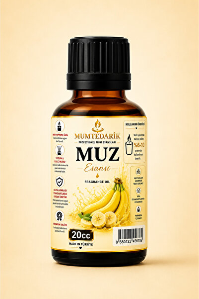MUMTEDARİK Muz Kokulu Premium Mum Esansı 20 ml