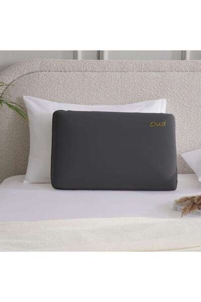 PAN HOME وسادة ميموري فوم معطرة بالعود 40x60x13 سم - رمادي غامق