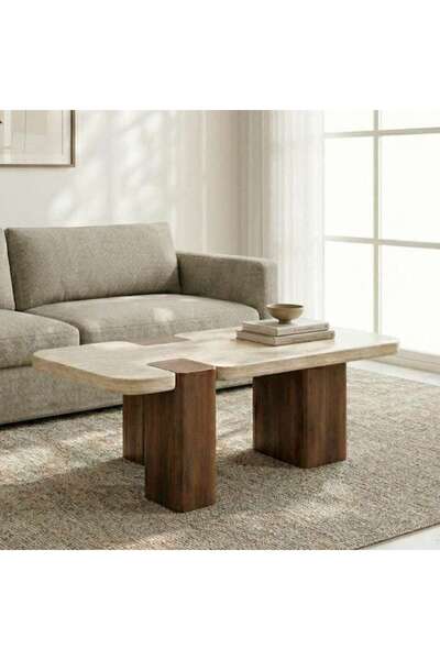 PAN HOME Suriel Coffee Table - Beige & Brown