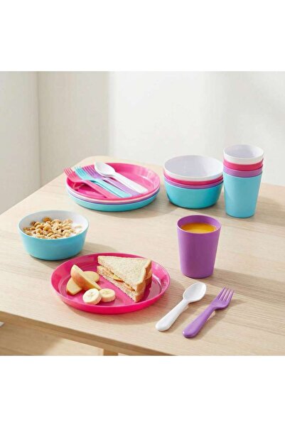PAN HOME Bowzy 20 Piece Party Tableware Set - Multi