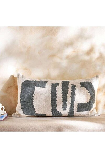 PAN HOME Vega Printed Filled Cushion 35x60cm - Black