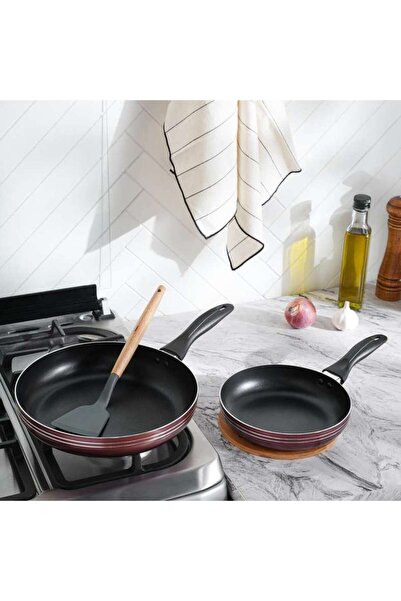 PAN HOME Laren S/2 Non Stick Fry Pan Black 20+26CM