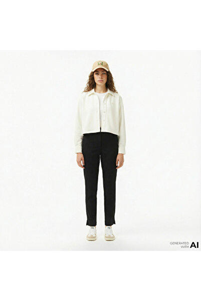 Lacoste Kadın Regular Fit Siyah Pantolon