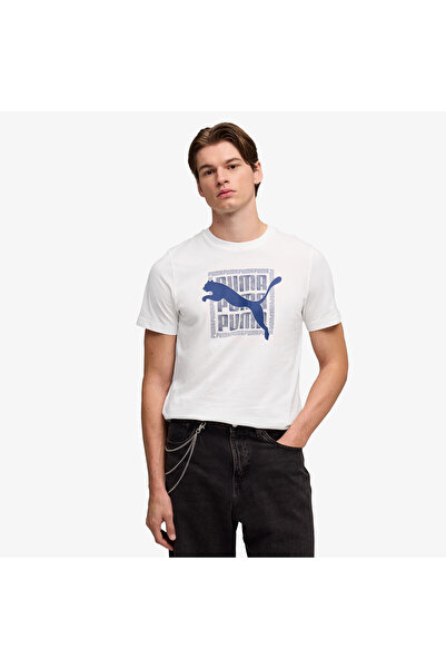 Puma Graphic Erkek Beyaz T-Shirt