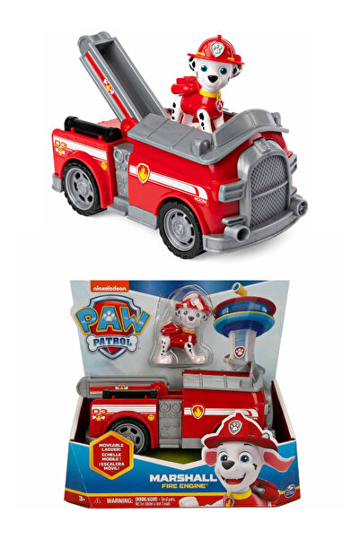 TOYFEST Paw Patrol Görev Aracı ve Kahraman Seti - Marshall - 15 cm