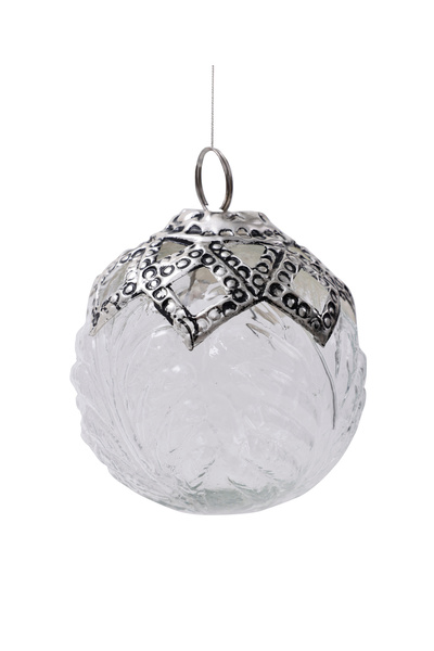 Yargıcı Ornament rotund din sticlă pentru brad (8 cm)