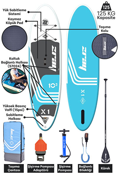 Blooma Şişme Kano Paddle Board SUP Seti 310cmx81 cm