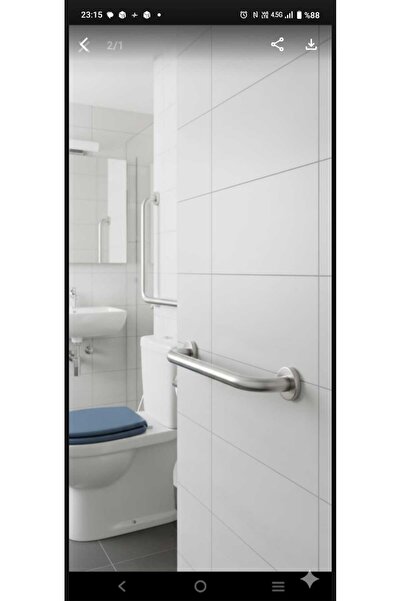 ZENVİVA Q32 40CM BOYUNDA 304 KALİTE PASLANMAZ WC , BANYO ENGELLİ TUTUNMA BARI...