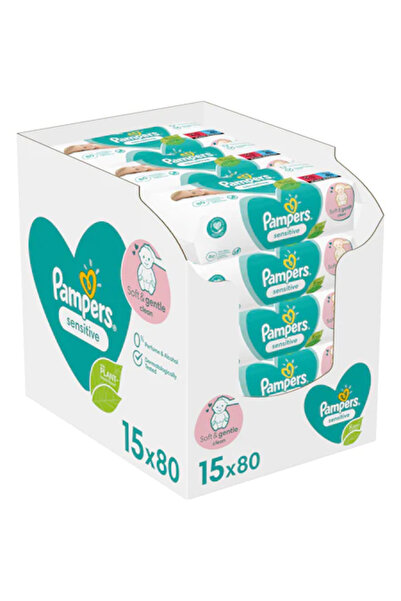 Pampers Șervețele umede sensibile, pachete de 15 x 80, 1200 buc.
