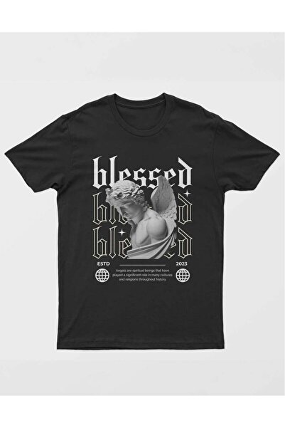 buzagi tasarım ürünleri Urban Streetwear Regular Fit Black Unisex T-Shirt