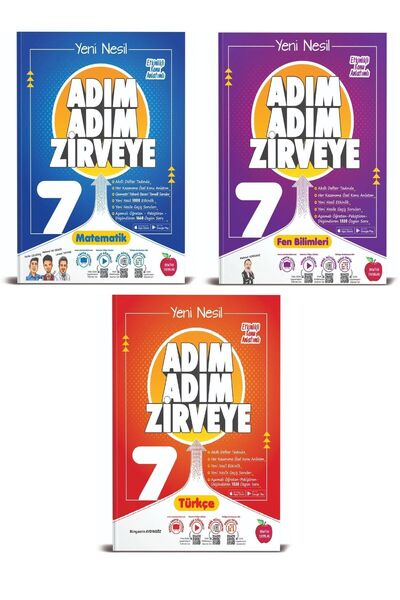 Newton Yayınları Newton 7. Sınıf Matematik+fen+türkçe Adım Adım Zirveye Soru ...