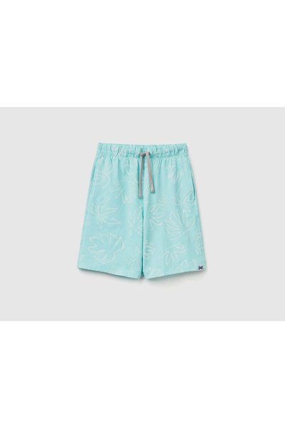 United Colors of Benetton شورت برمودا للأطفال بطباعة استوائية
