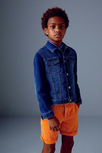 United Colors of Benetton جاكيت جينز صديق للبيئة بأكمام طويلة