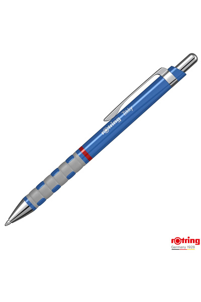 Rotring Pix Tikky 3 Albastru cu Clip, Mina Jumbo Albastra 0.7mm, Grip Ergonom...