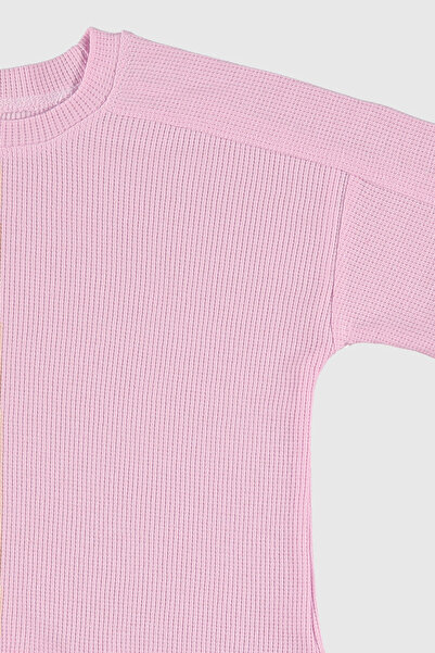 hepbaby Pembe, Waffle Dokulu Şortlu Çocuk Takım Hb23990