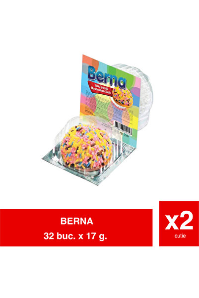 ŞİMŞEK BERNA Biscuit cu Marshmallow și Décor Colorat – 2 x 32 x 17g | Dulce, ...