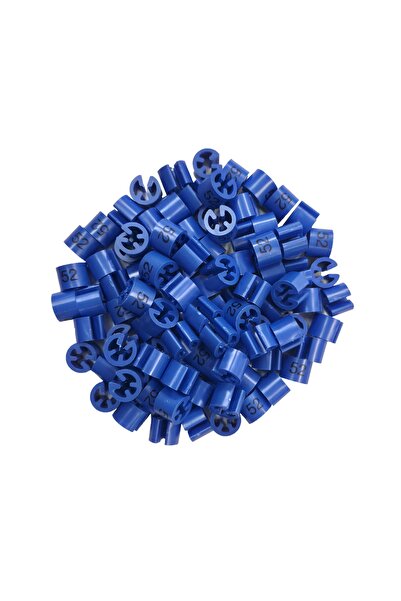 JokeyAmbalaj Dark Blue Printed Beads for Hangers (52)' Size (100 Pieces)