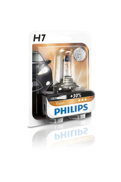 Philips Λάμπα προβολέα H7 55W 12V Vision Blister