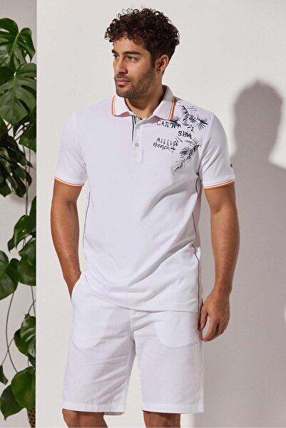 White By Nature Polo Yaka caribbean T-Shirt