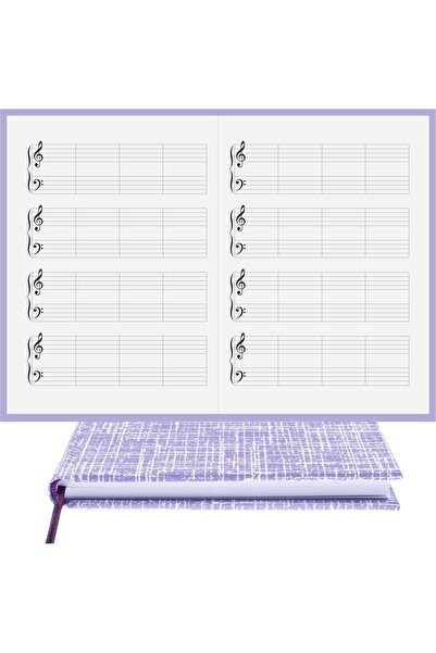 BİDEFTER مفكرة بيانو (مفتاح فاي يسار) 100% صناعة يدوية، خياطة يدوية (خيوط) غل...