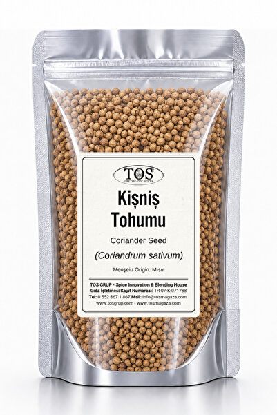 TOS The Organic Spices Kişniş Tohumu 50 gr (1. KALİTE) Coriandrum Sativum / C...