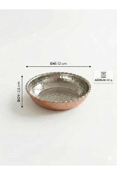 AURA COPPER El Dövmesi Bakır Kahvaltılık Sosluk Reçellik Kase Seti - Mini Çer...