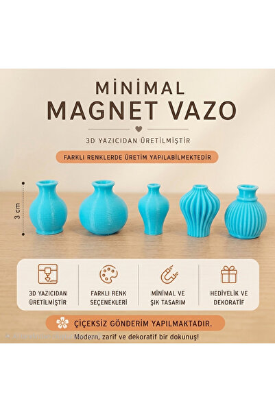 MiniHome Magnet Saksı Buzdolabı Mıknatıslı Dekoratif Mini Saksı