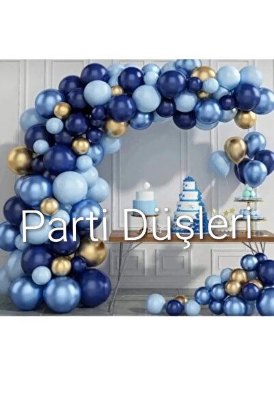 Parti Düşleri Mavi Lacivert 50 li Balon Zinciri Süsleme Seti 5 renkli Sünnet ...