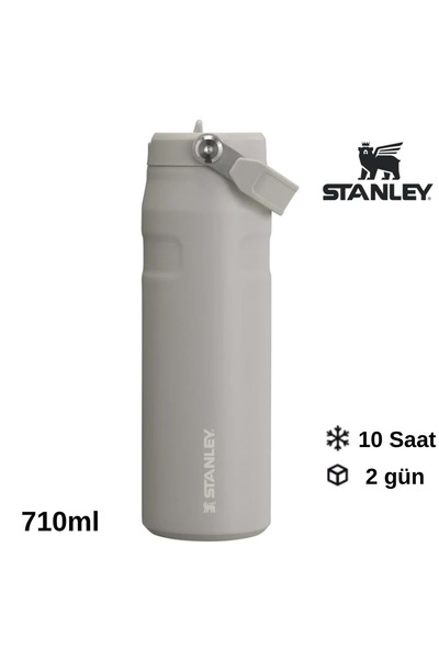 Stanley The Iceflow Flip Straw Thermos Cup with Straw 0.70 Lt Flask Gray