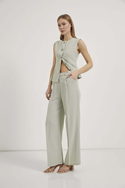 Arma Life ARMALIFE 0435 PANTALONI DE DAMĂ AMESTEC DE IN CU DETALII CU BATERII...