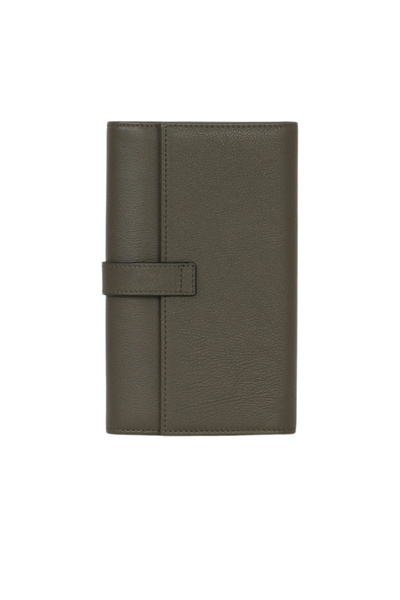 BUENO Khaki Leather Women's Wallet