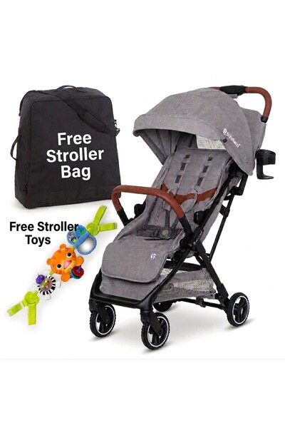babytrend Zenda Compact All-Terrain Stroller Stellar Grey, Cabin Approved, 0m...