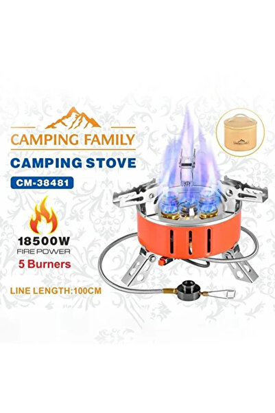 Yallabena Portable 5-Burner Camping Gas Stove - Foldable Design for High-Perf...
