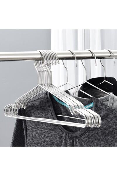 Olgun Home Metal Elbise Askısı 12 Adet Kıyafet Askısı Pantolon Askısı Tel Askı