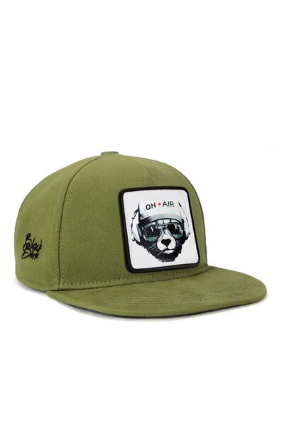 BlackBörk Pălărie pentru copii verde cu logo-ul Hip Hop Kids Bear