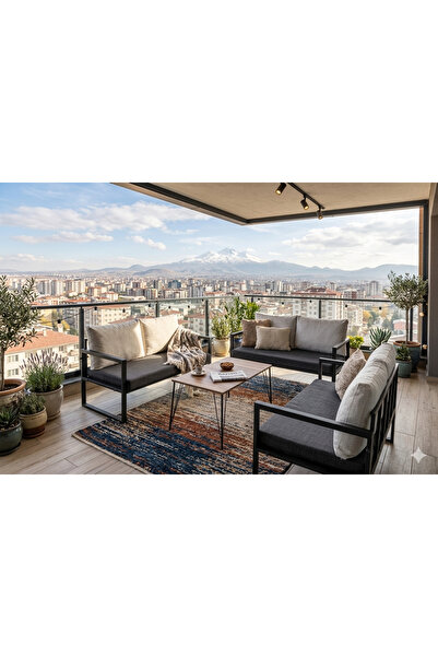 Gaga Mobilya Bahçe Mobilyası Bahçe Takımı Balkon Oturma Grubu Kanepe Koltuk T...