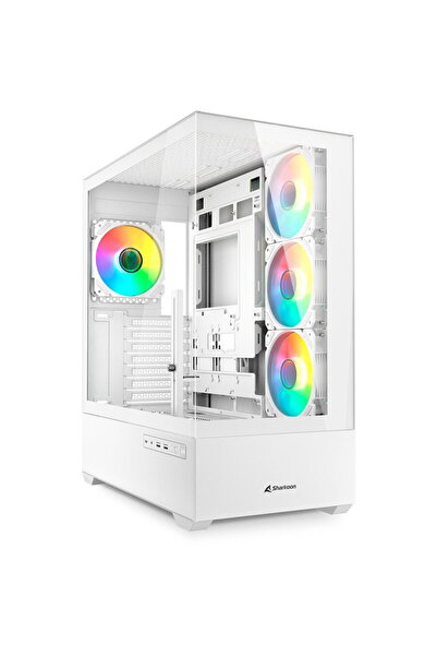 SHARKOON Mid Tower Fara sursa AK6 RGB Alb