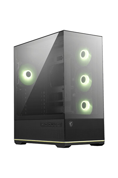 MSI MAG PANO 110R PZ, Middle Tower, Fara sursa, ATX/mATX/mITX, Negru