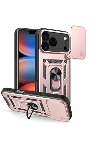 Techsuit Husă pentru iPhone 17 Pro - Seria CamShield - Aur roz