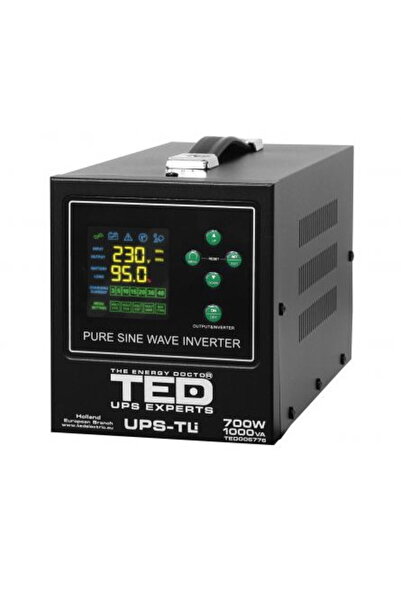 TED Electric UPS 1000VA/700W с удължена продължителност на работа, LiFePO4, и...