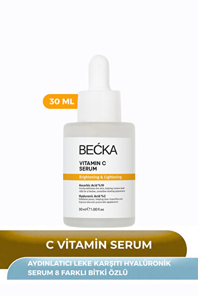 BECKA 10% Vitamin C Serum - Brightening Anti-Blemish Hyaluronic Acid 30 ml