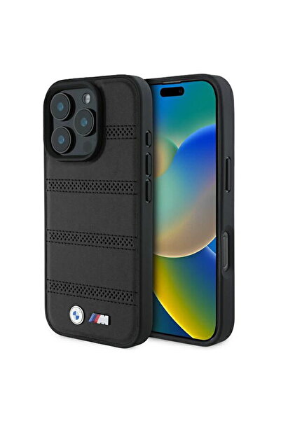 BMW iPhone 16 Pro - Hardcase M Perforated And Stitched Line MagSafe (BMHMP16L...